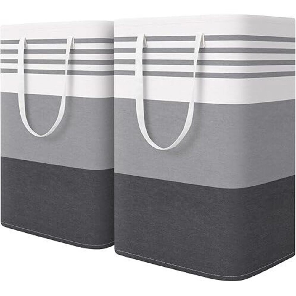 2 Pack Laundry Baskets, Laundry Hampers, Freestanding Dirty Clothes Hampers With